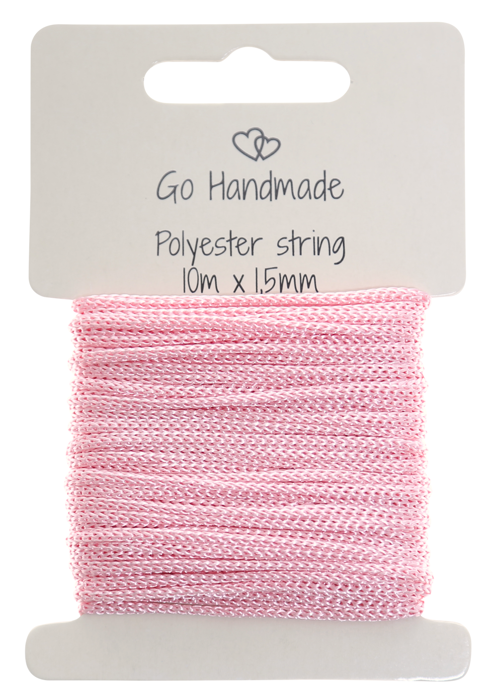 Pink polyester string - 10 m x 1,5 mm - Polyester string - Go Handmade