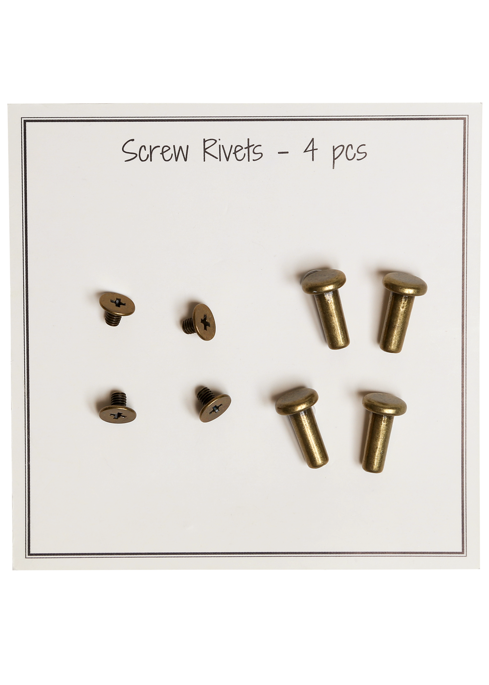 Screw Rivets D8.2 x L14 mm Bronze 4 pcs. Rivets Go Handmade