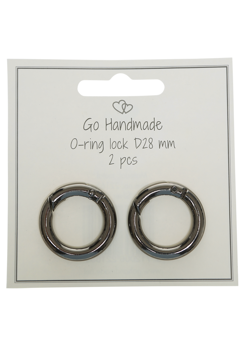 Oring lock open grey D28 mm pcs/2 Oring Go Handmade