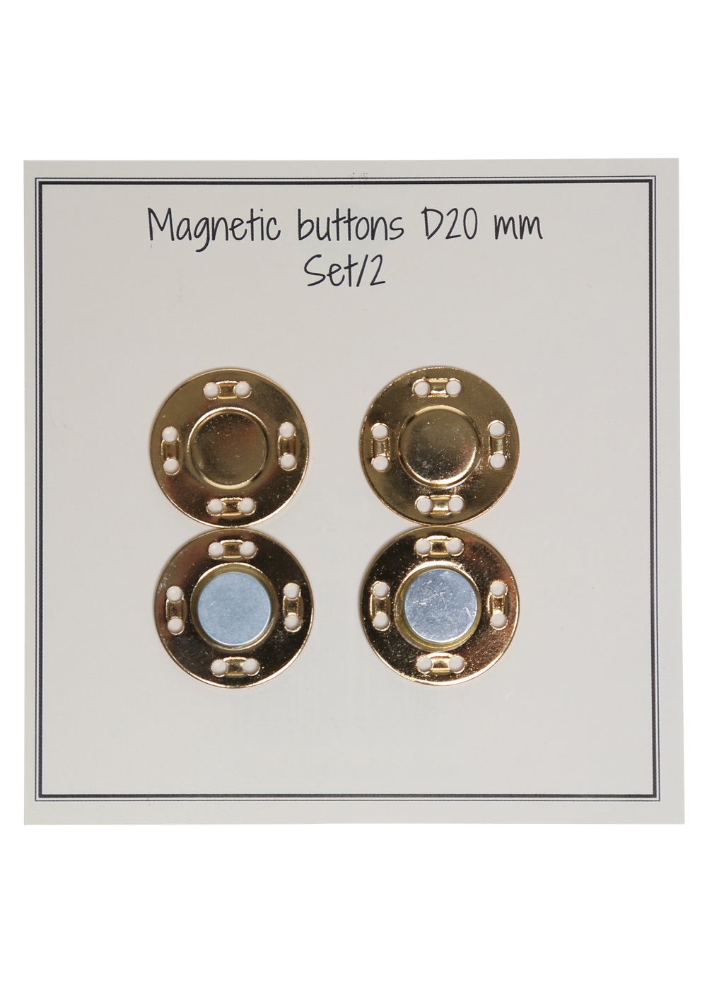 buttons gold D20 mm set/2 buttons Go Handmade