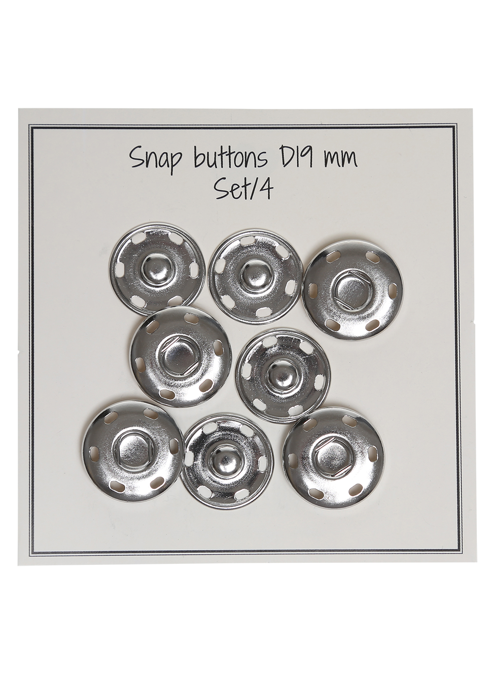 Snap Buttons Silver D19 Mm 4 Pcs Snap Buttons Go Handmade