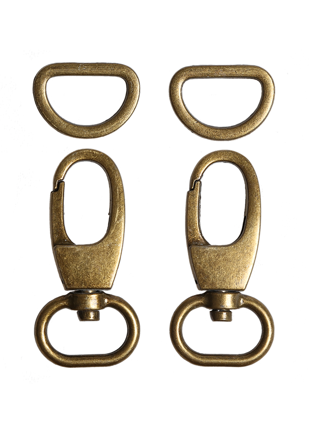 Lobster lock with Dring bronze 55 mm 2 pcs Lobster lock w. D