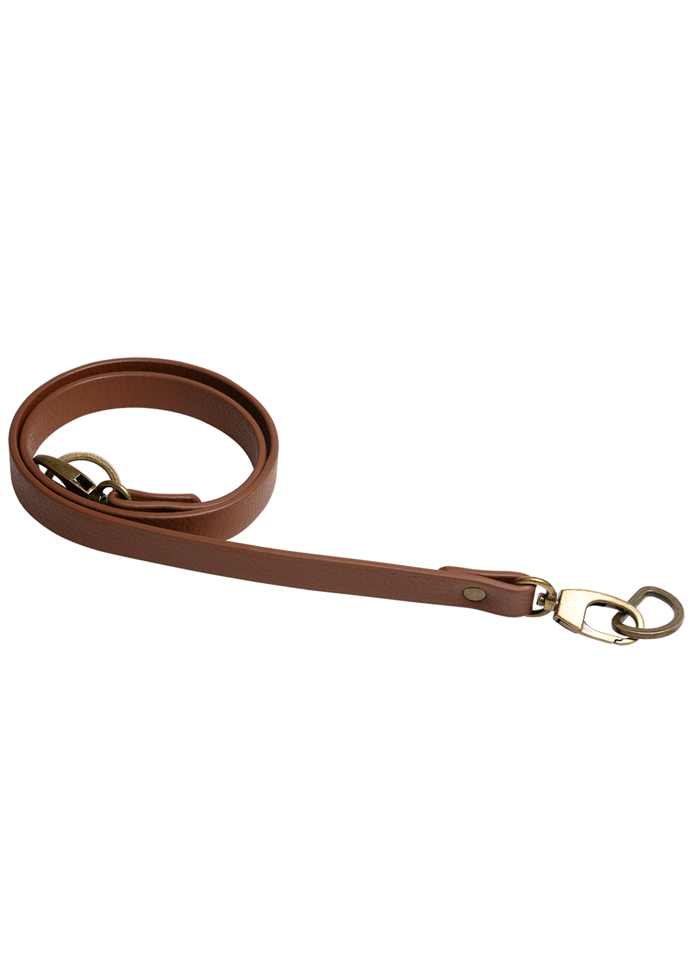 Handbag shoulder strap PU leather 80 cm x 18 mm Brown/bronze Shoulder straps Go Handmade