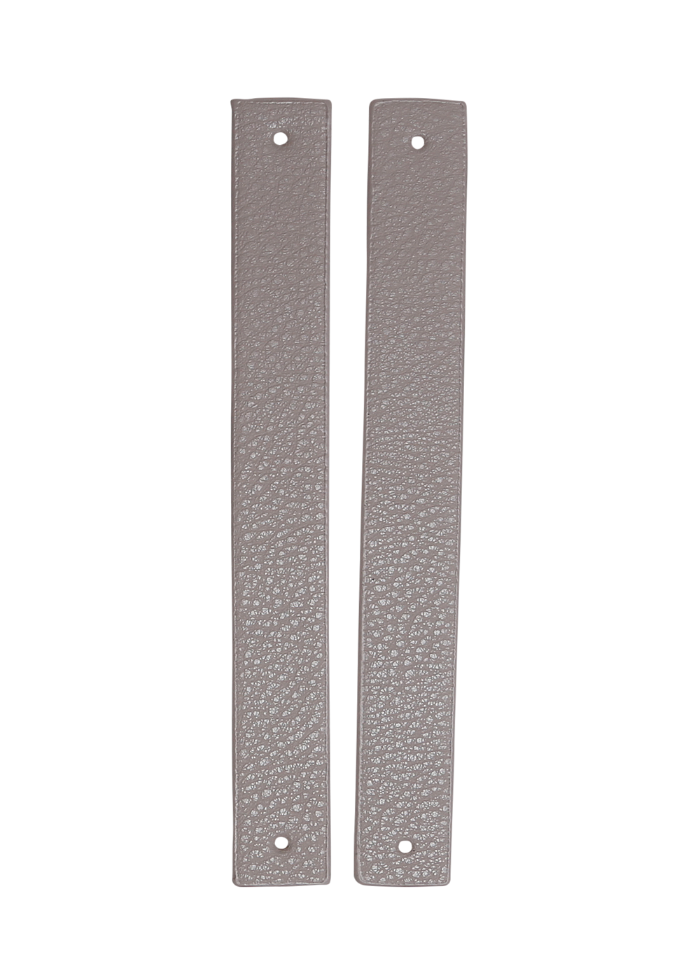 Straps w/ rivet holes PU leather set/2 18 x 2,2 cm beige Rivet