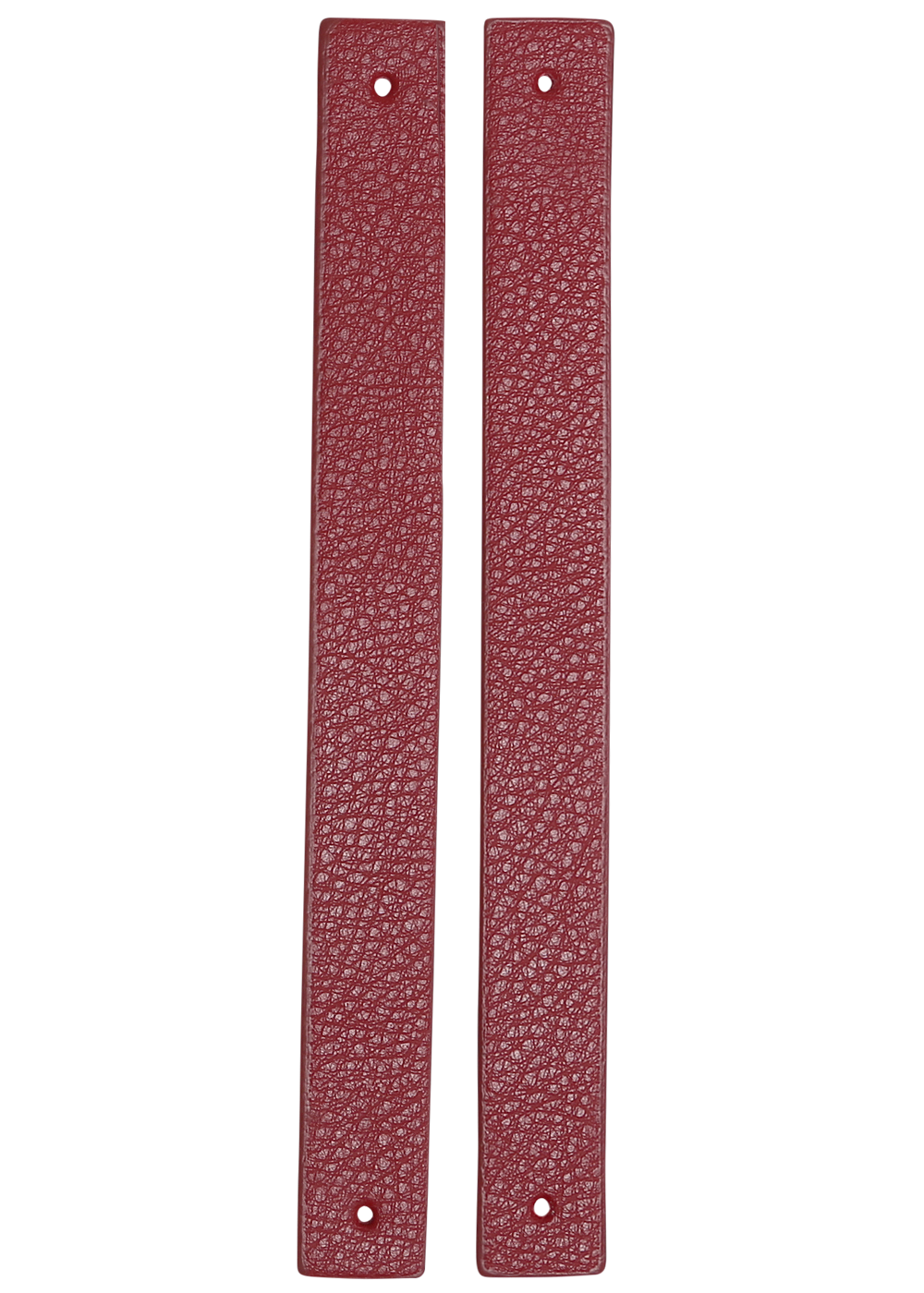 Straps w/ rivet holes PU leather set/2 22 x 2,2 cm raspberry