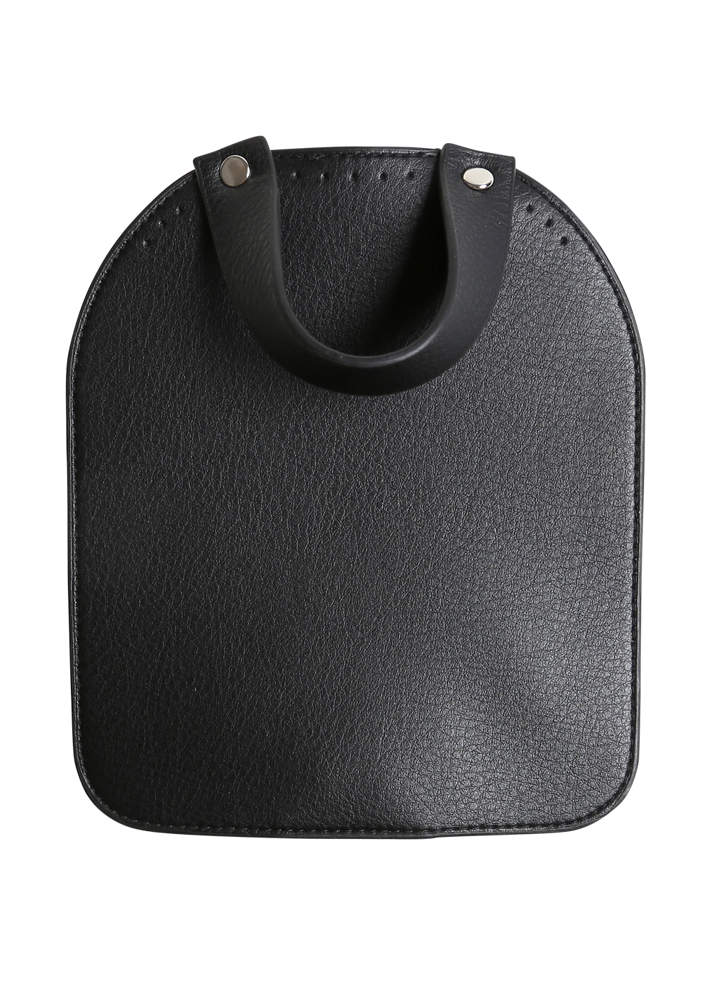 Top flap w/magnetic button - PU leather - Medium/16 x 19 cm - Black ...