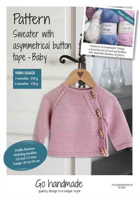 Sweater with asymmetrical button tape - Baby (3 months - 6 months) - UK ...