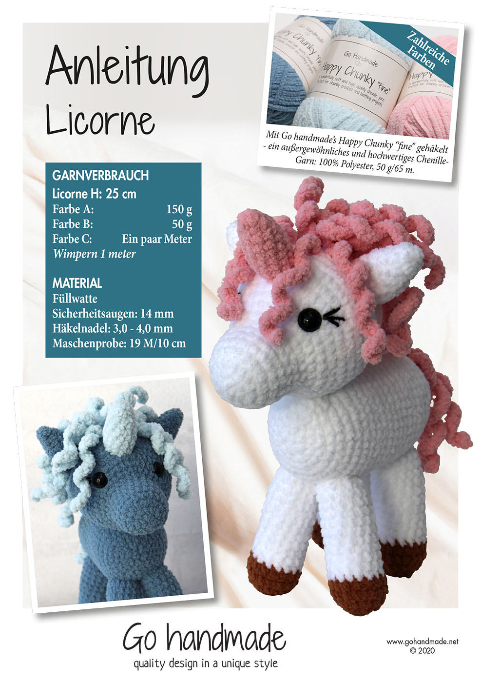 Licorne De Animals Go Handmade