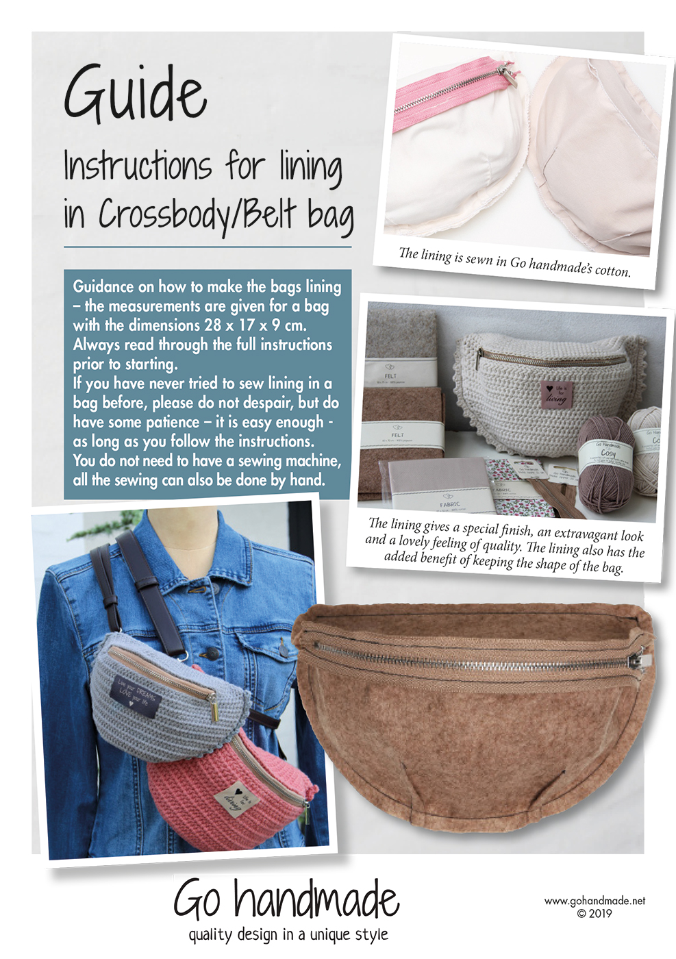 Sewing Guide For Lining Uk Crocheted Handbags Trays