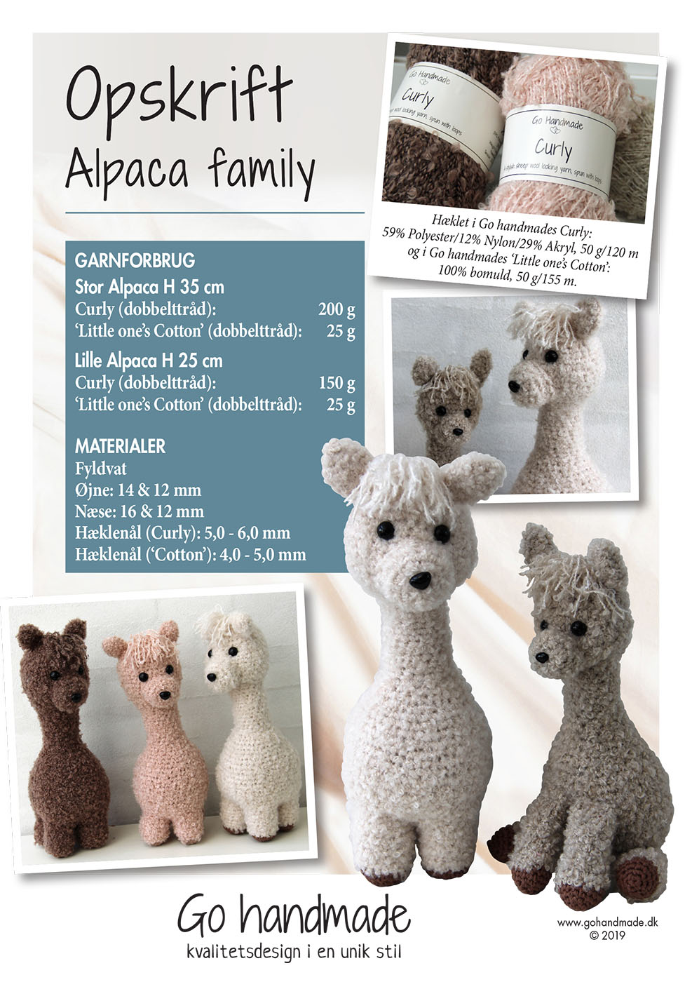 Alpaca Family Dk Animals Go Handmade