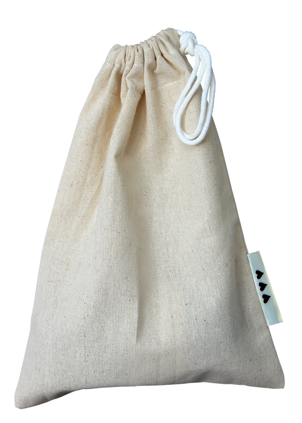 Canvas bag w/string - 100 % cotton - 17x24,5 cm - 'Made by mormor ...