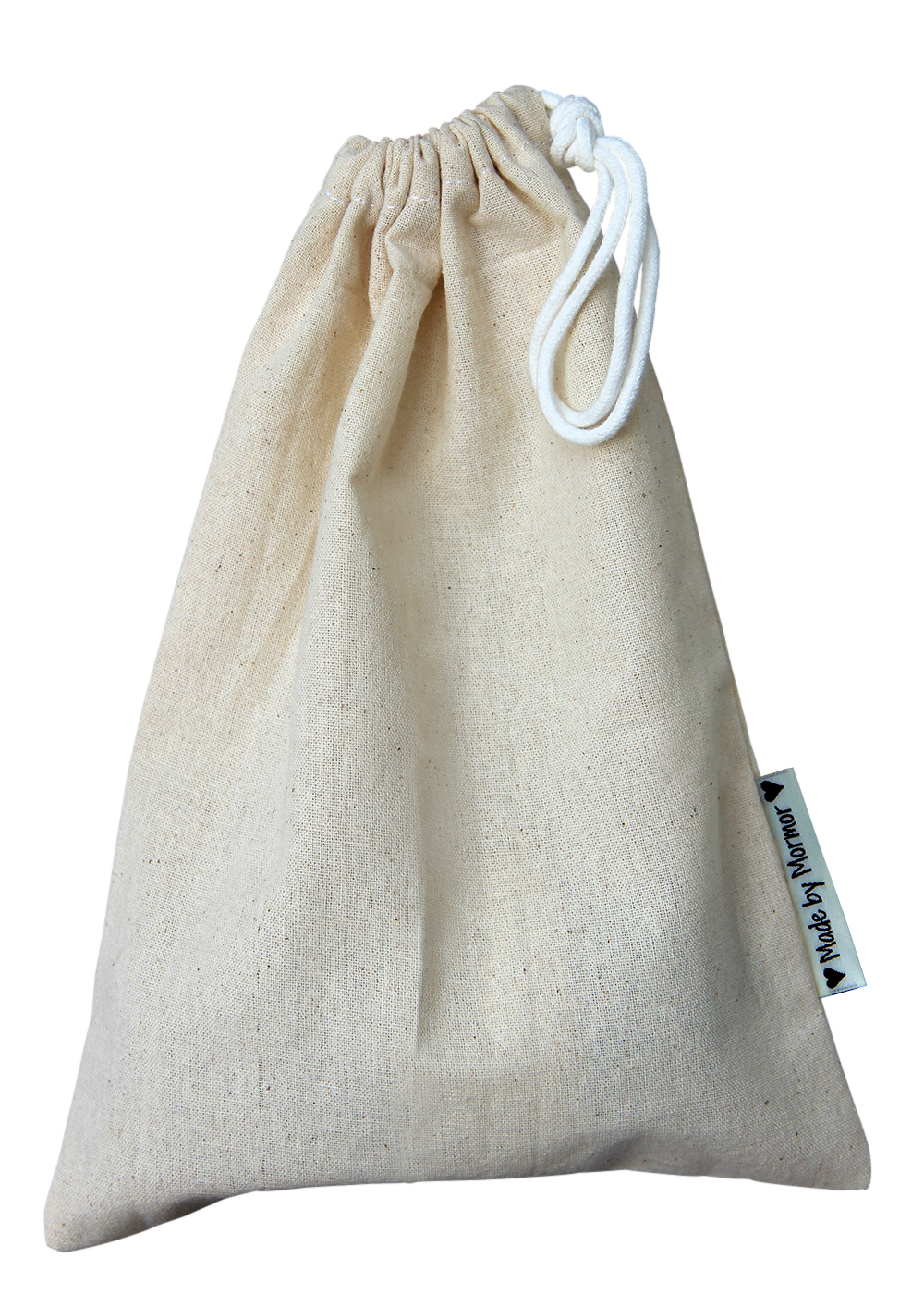 Canvas Bag W String 100 Cotton 12x19 5 Cm Made By Mormor Attached