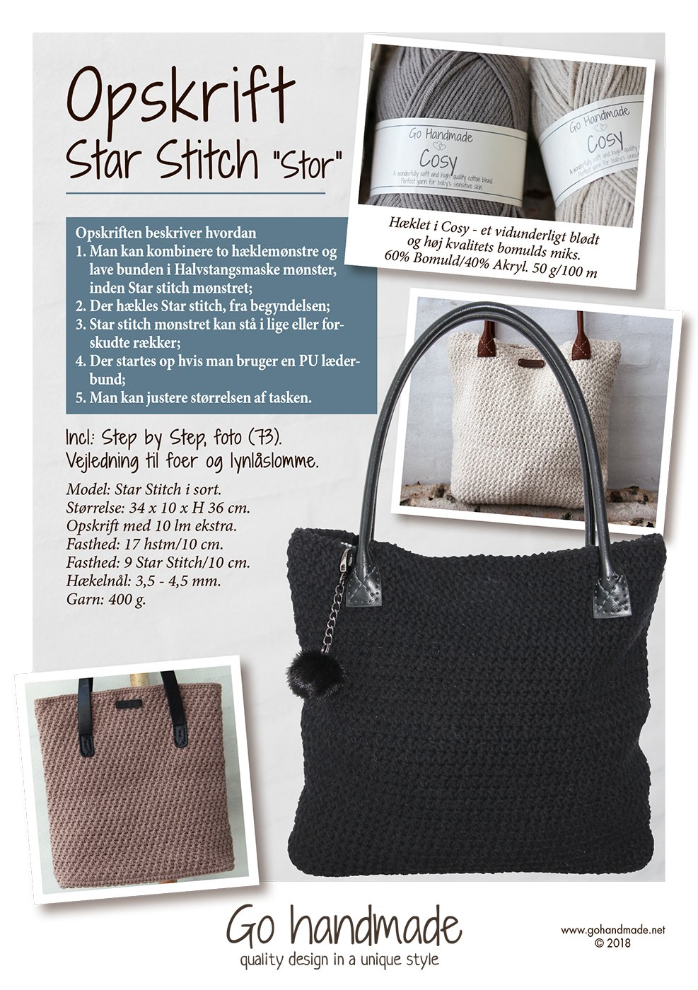 Star Stitch 'Stor' DK Tasker Go Handmade Star Stitch 'Stor' DK Tasker Go Handmade